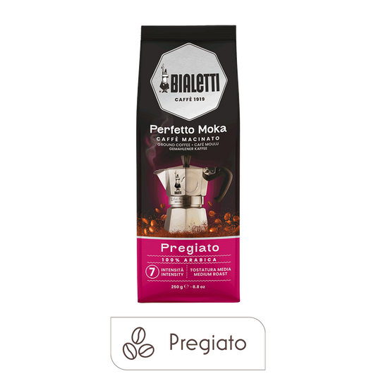Bialetti Perfetto Moka Pregiato 100% Arabica Ground Coffee, 8.8 oz