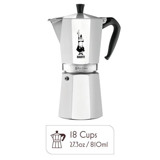 Iconic Moka Pot Italian Coffee & Stovetop Espresso Maker - 18 Cups