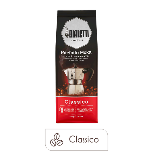 Bialetti Perfetto Moka Classico Ground Coffee, 8.8 oz