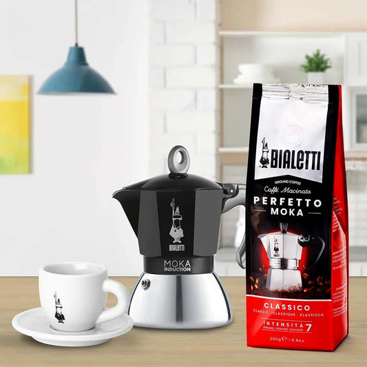 Bialetti Induction Moka Pot – Italian Stovetop Espresso Maker