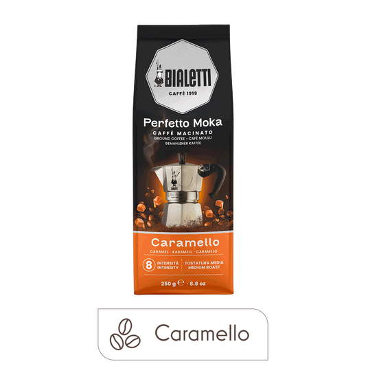 Bialetti Perfetto Moka Caramel Ground Coffee, 8.8 oz