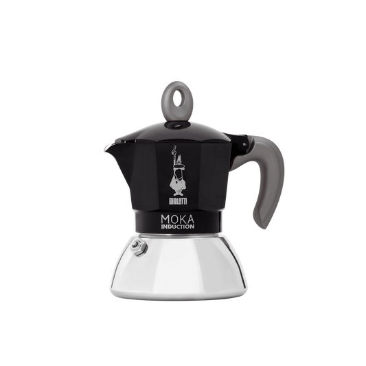 Bialetti Moka Induction Black 2 Espresso Cup, Black – Italian Stovetop Espresso Maker