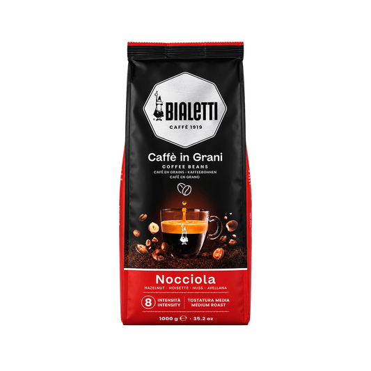 Bialetti Hazelnut Whole Bean Coffee – Espresso & Moka Pot Coffee Beans, 1000g / 35.2 oz