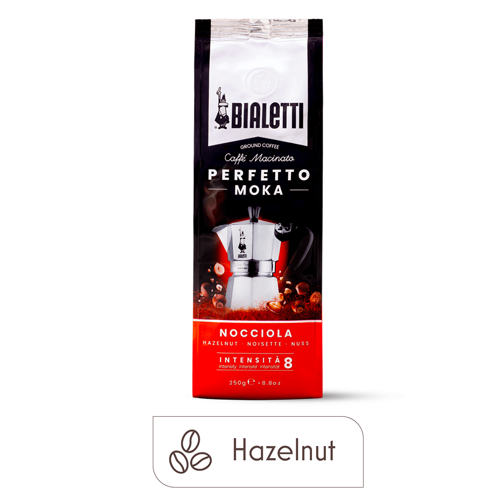 Bialetti Perfetto Moka Hazelnut Ground Coffee, 8.8 oz