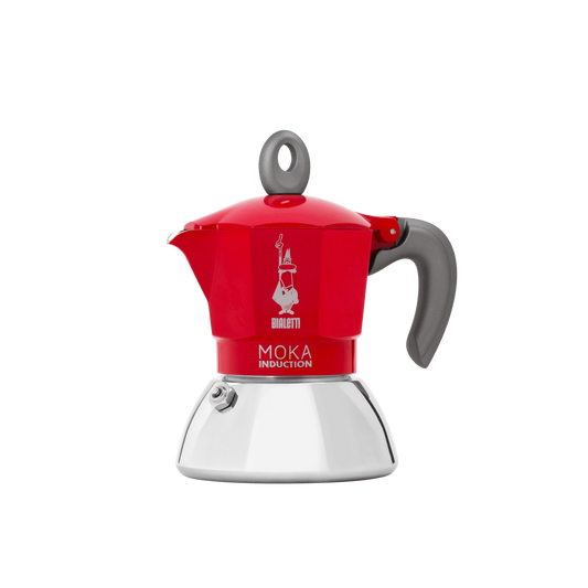 Bialetti Moka Induction Red 2 Cup, Red – Italian Stovetop Espresso Maker