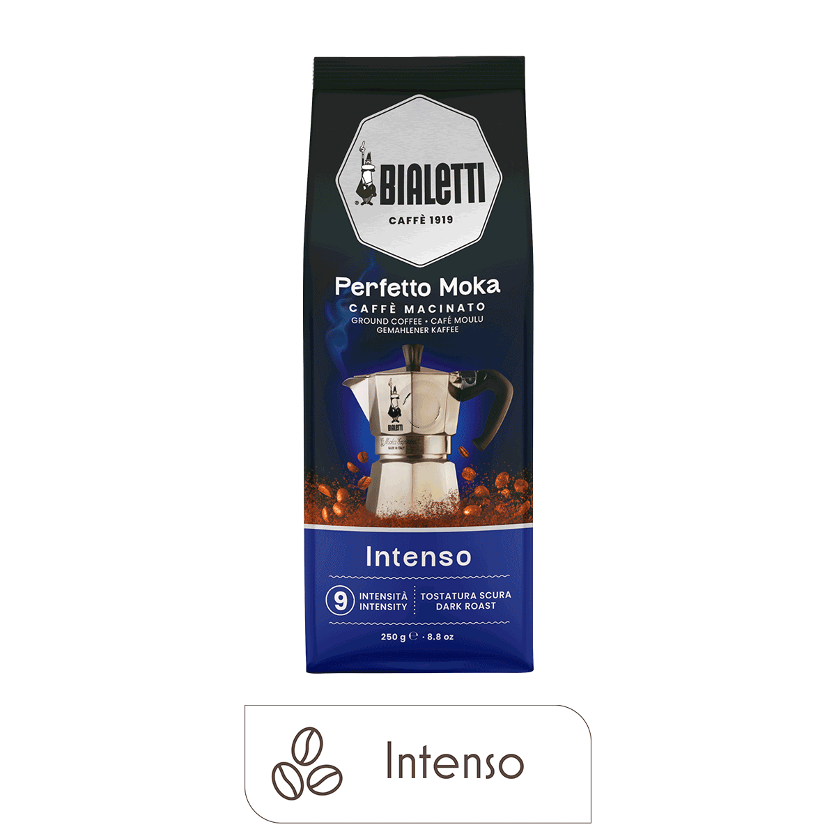 Bialetti Perfetto Moka Intenso Ground Coffee, 8.8 oz