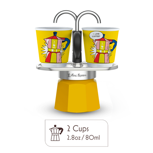 Mini Moka Pot Espresso Gift Set | Italian Coffee Maker with Cups