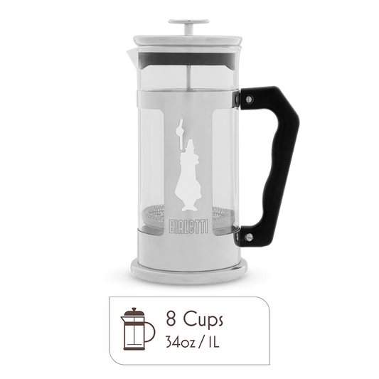 Bialetti Preziosa French Press 8 Cup – Coffee & Tea Maker