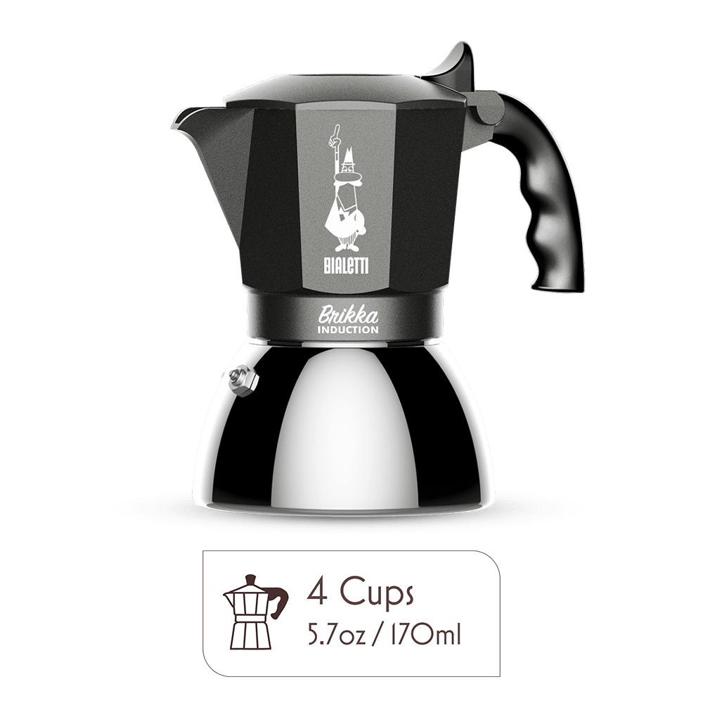 Brikka Induction Moka Pot Crema-Rich Stovetop Espresso & Italian Coffee Maker