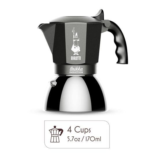 Brikka Induction Moka Pot Crema-Rich Stovetop Espresso & Italian Coffee Maker
